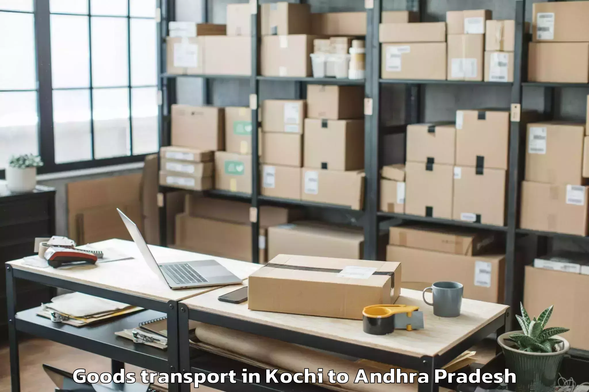 Top Kochi to Samalkota Goods Transport Available